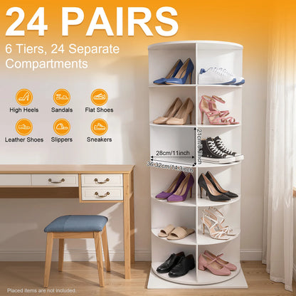 360° Rotating Shoe Rack