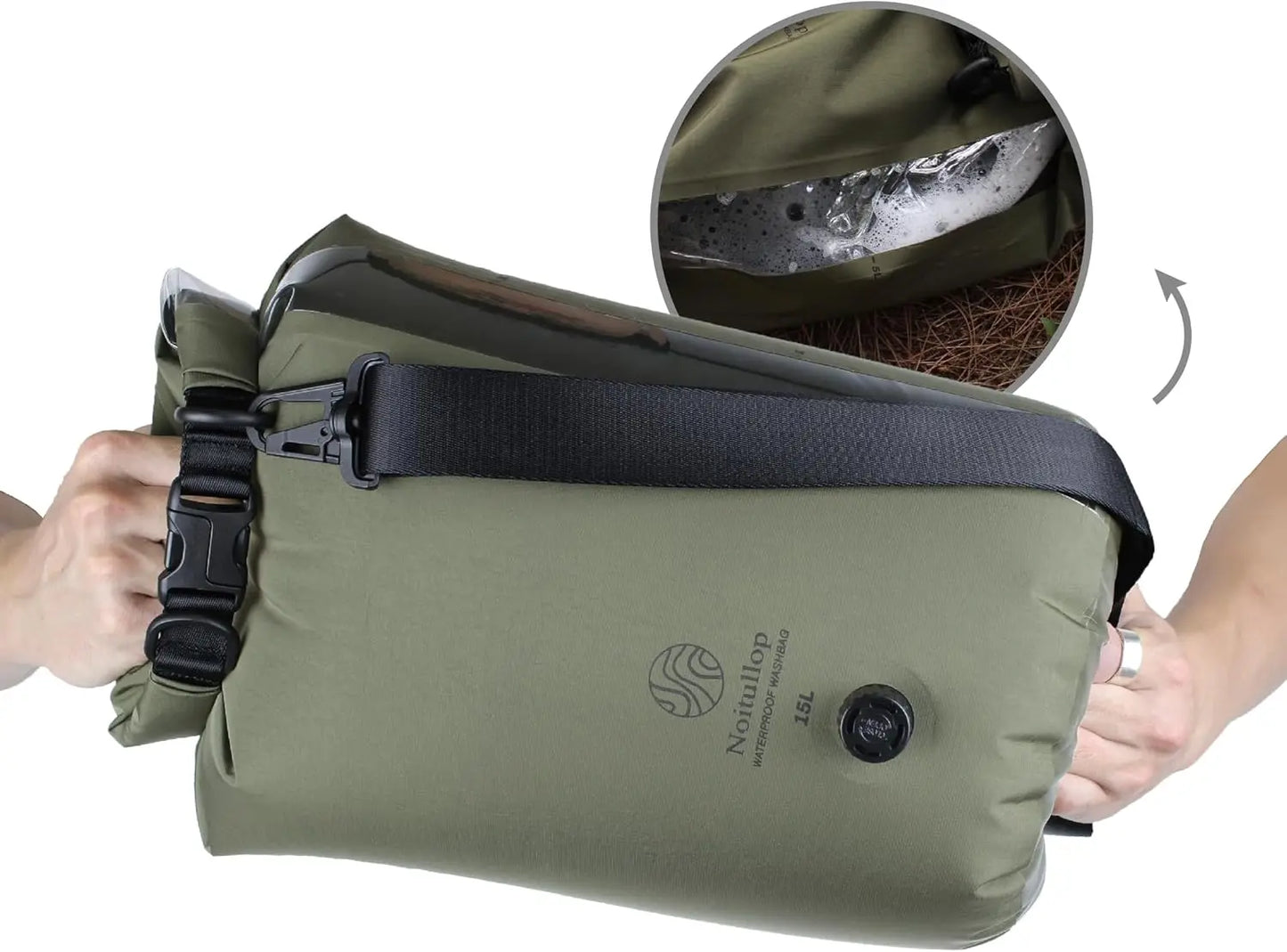 Portable 15L Waterproof Washbag