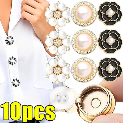 Crystal Pearl Button Covers