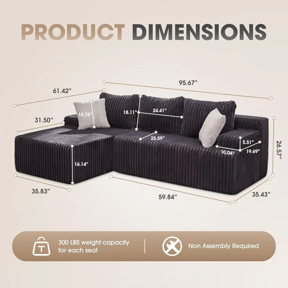96“ Modular Sectional Sofa