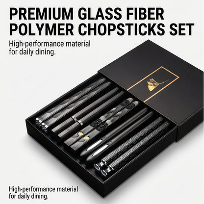 5 Pairs Alloy Chopsticks