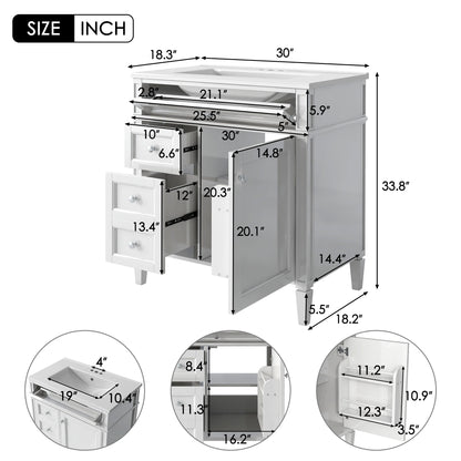 30'' Modern Bathroom Vanity with Sink