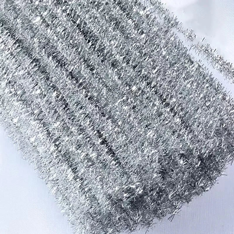 10/50/100 Glitter Chenille Stem Pipe Cleaner