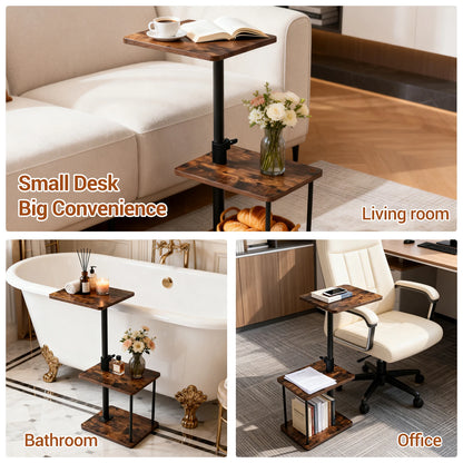 360° Swivel C Shaped Side Table