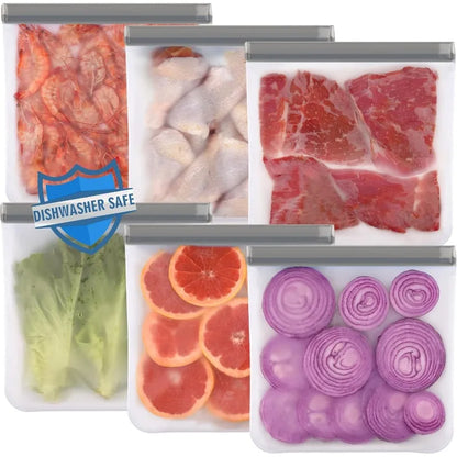 10-Pack Reusable Gallon Freezer Bags