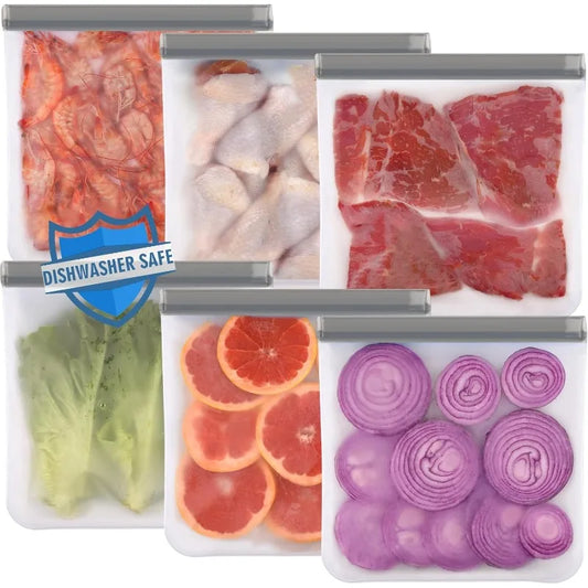 10-Pack Reusable Gallon Freezer Bags
