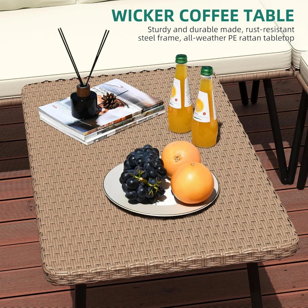 4-Piece Wicker Patio Furniture Set