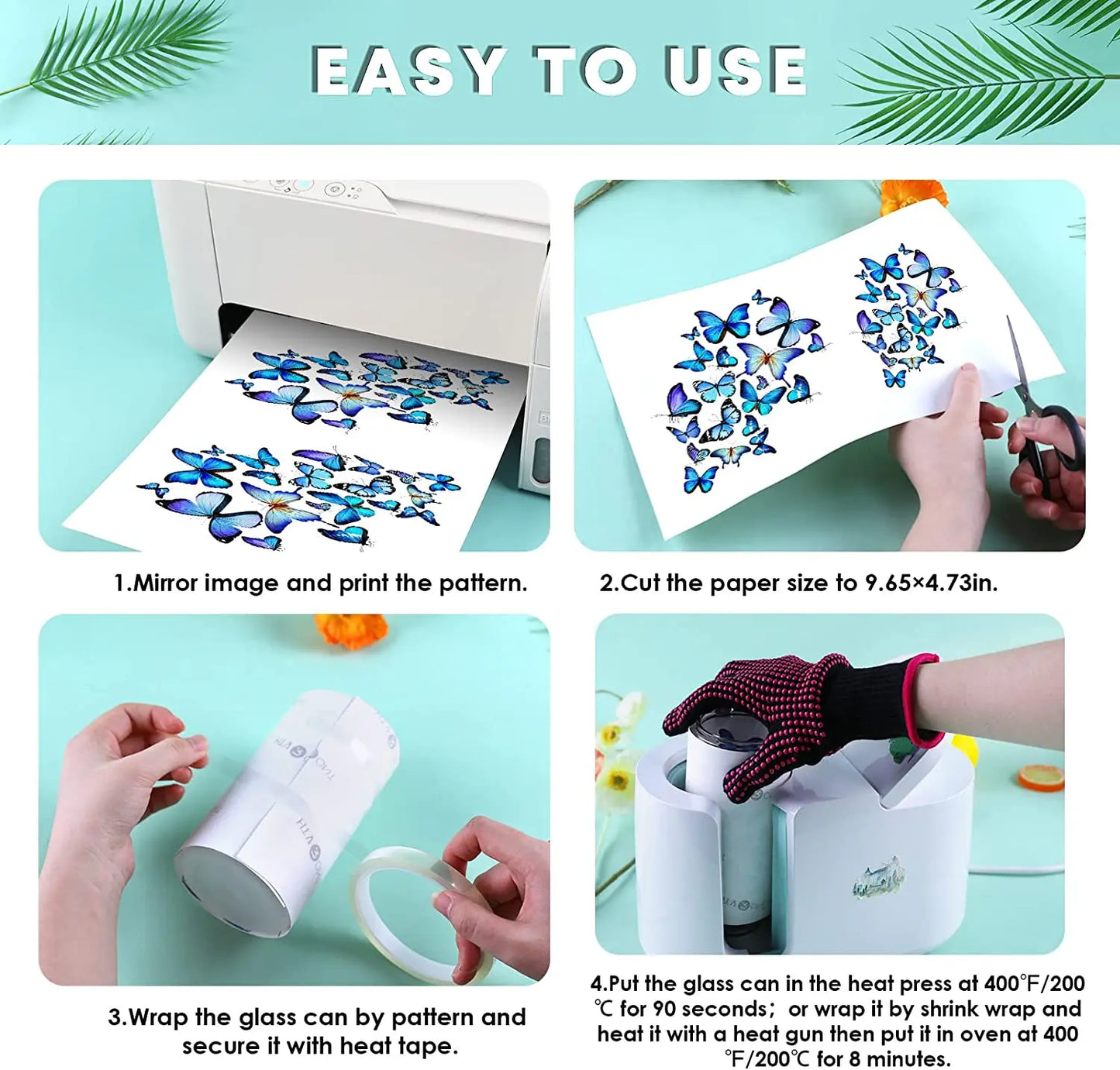 HTVRONT 8/4 Pack 16OZ Clear/Frosted