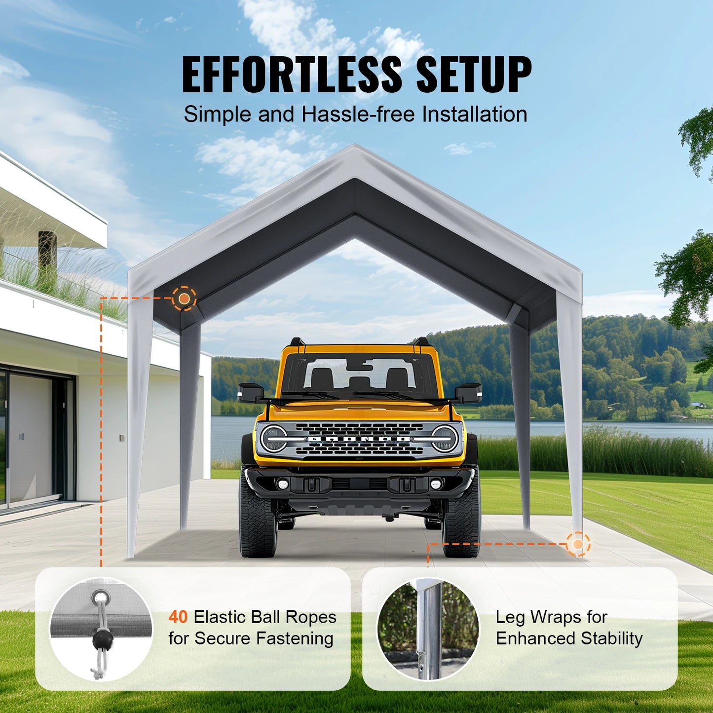 SucceBuy Carport Replacement Canopy