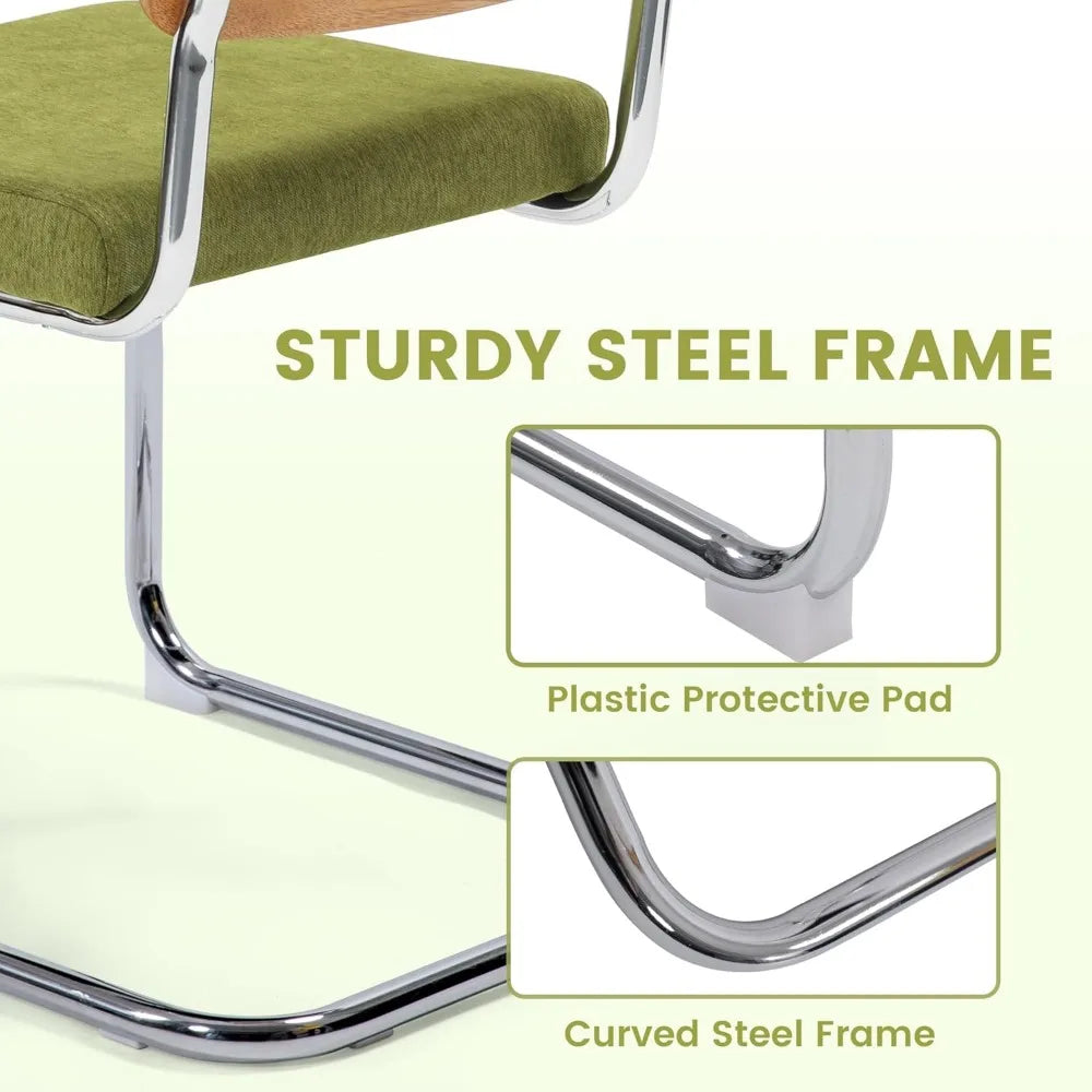 Modern Cane Dining Chairs, Set of 4