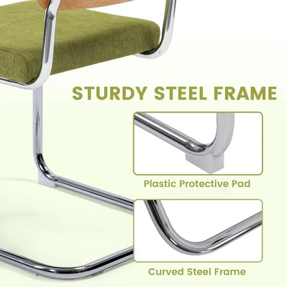 Modern Cane Dining Chairs, Set of 4