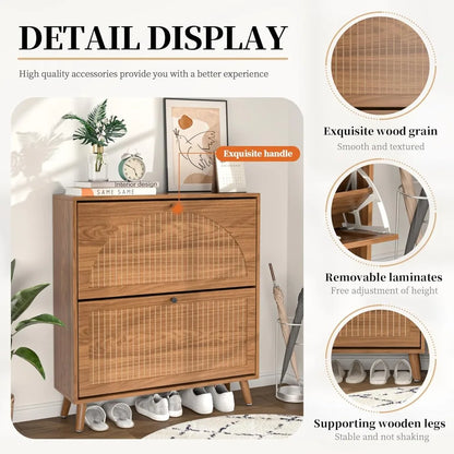 Narrow Wooden Entryway Storage