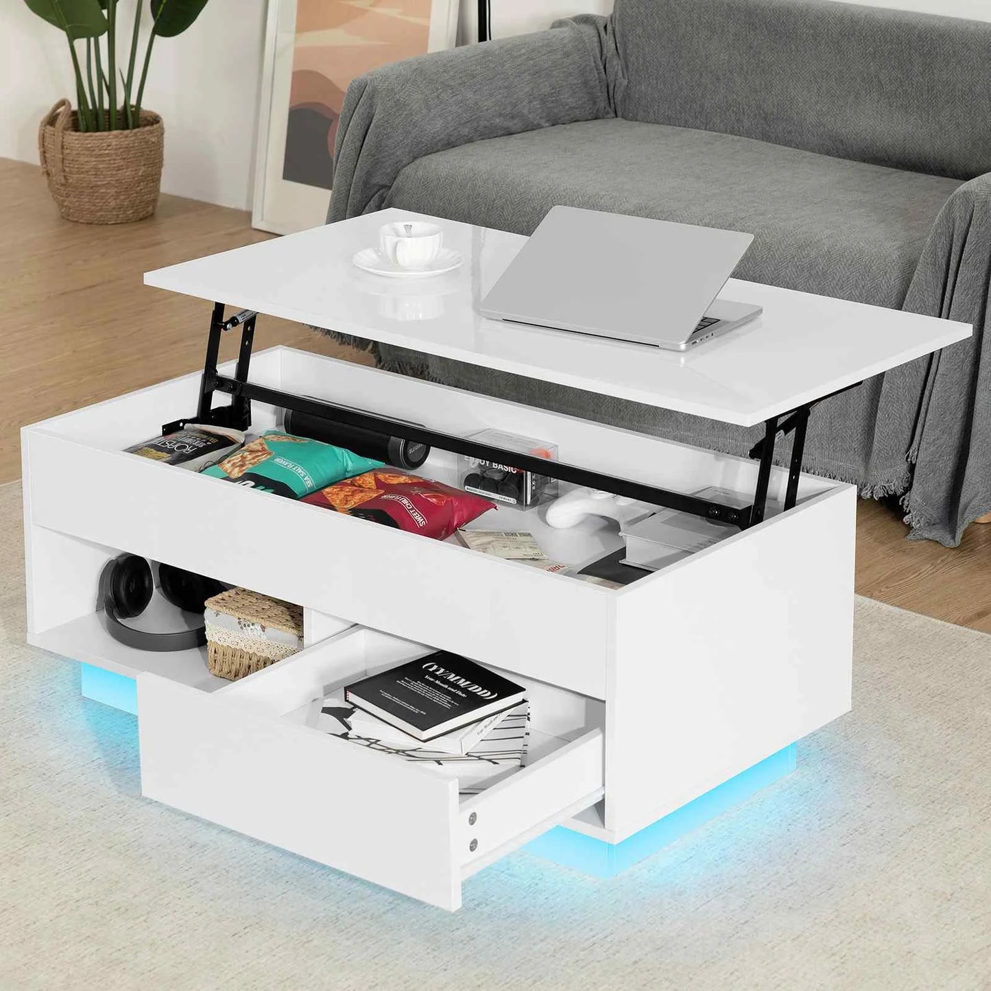 LED Lift Coffee Table