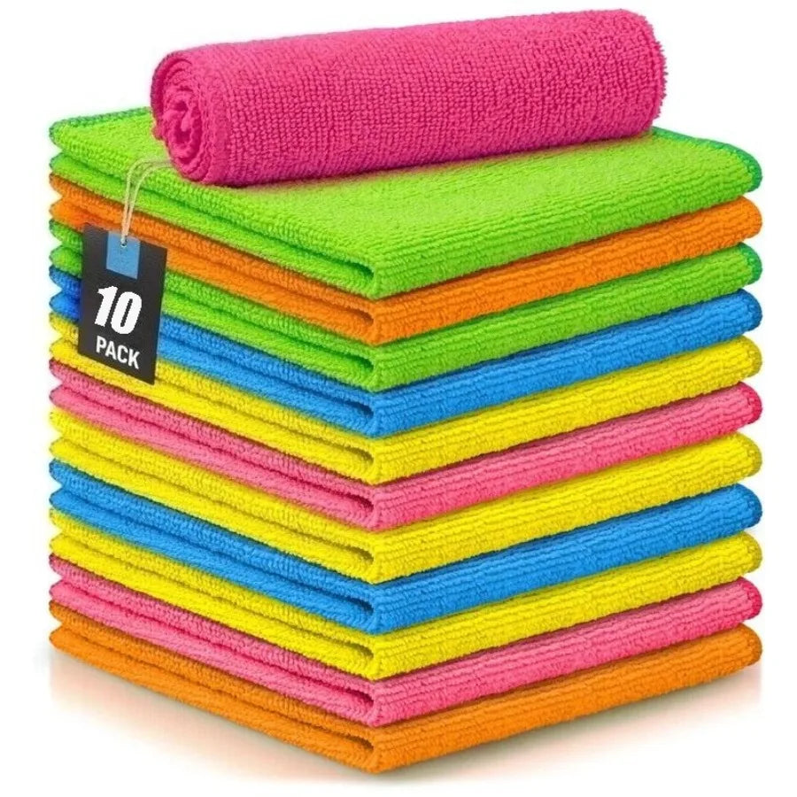 10-Pack Microfiber Cleaning Cloths