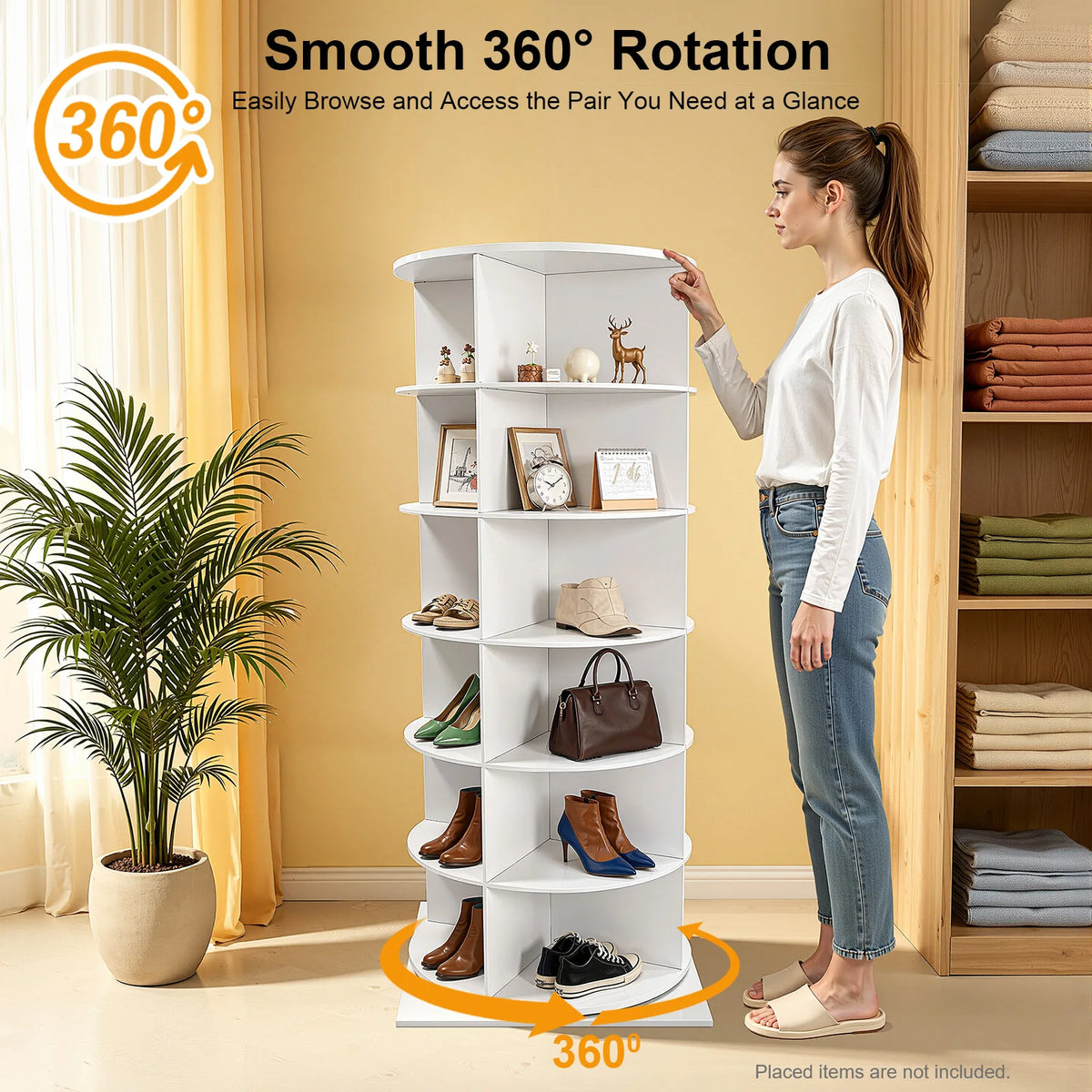 360° Rotating Shoe Rack