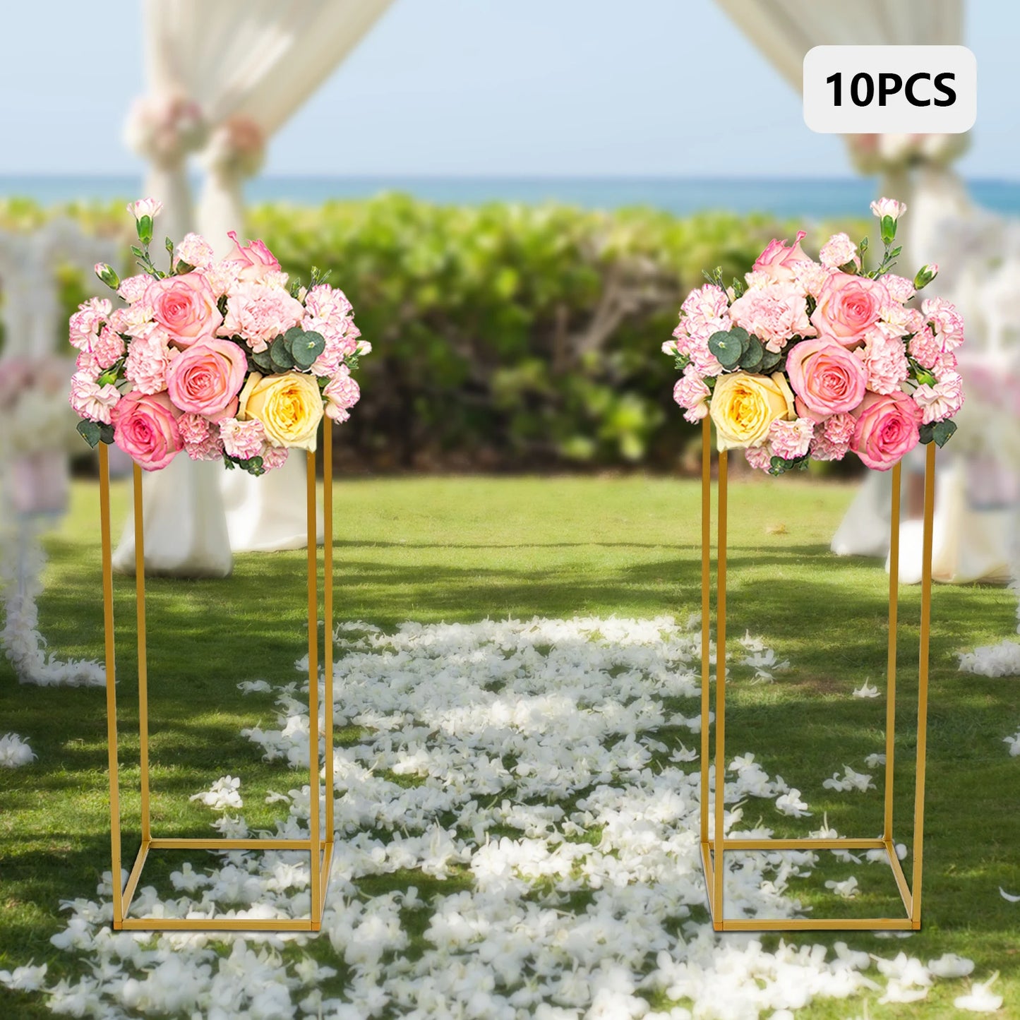 10Pcs Wedding Flower Stand Set