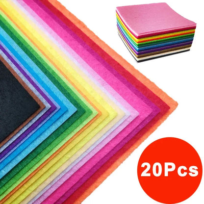 10-40Pcs Assorted Color Felt Fabric Sheets