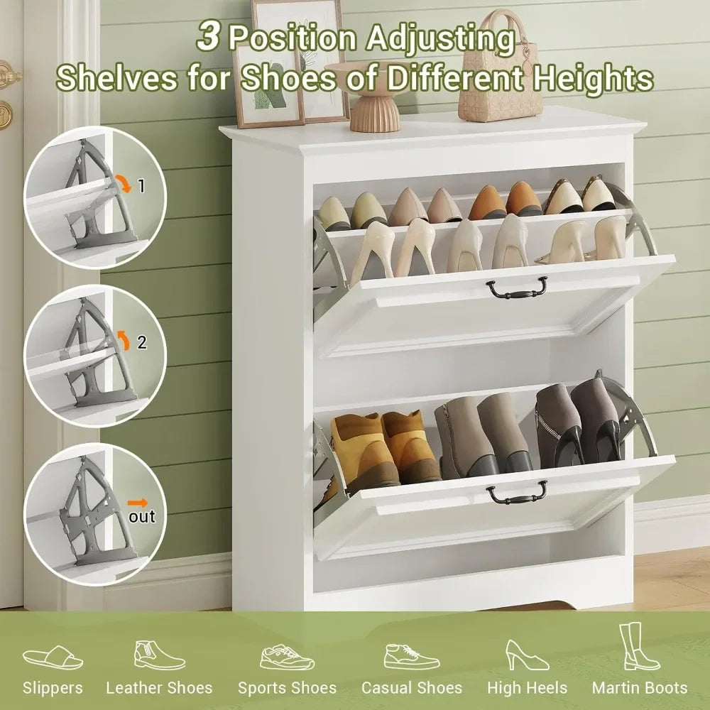 2-Piece Shoe Cabinet Set