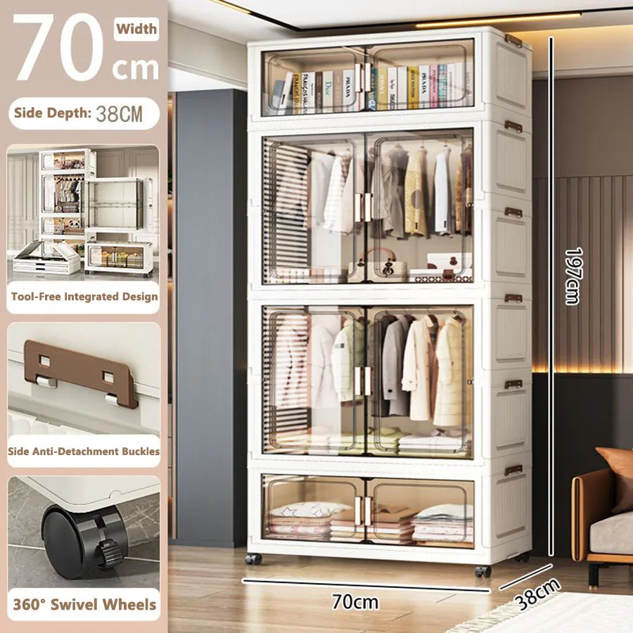 Thickened Multi-Layer Plastic Storage Cabinet
