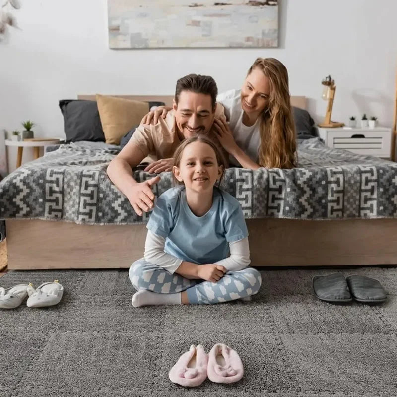 12/24/36/48PCS Grey Interlocking Carpet