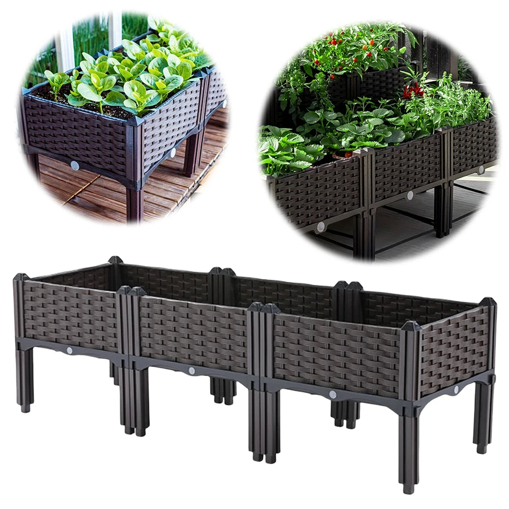 Plastic Raised Planter Box