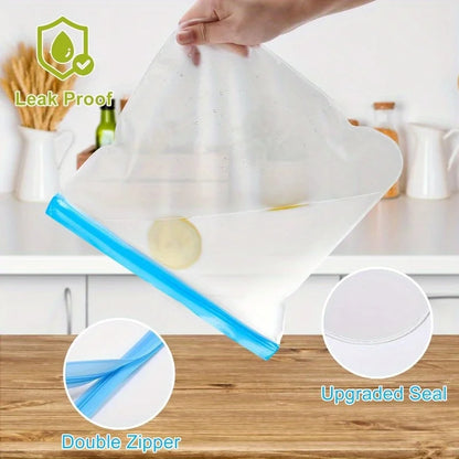 10-Pack Reusable Gallon Freezer Bags