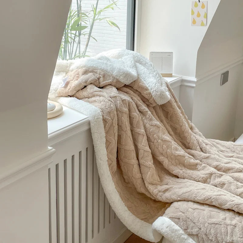 Solid Color Flannel Throw Blanket