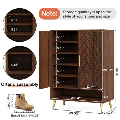 6-Tier Shoe Cabinet with Doors