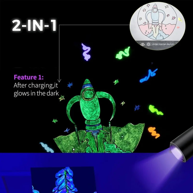 Fantastory 10PCS Glow In The Dark Paint