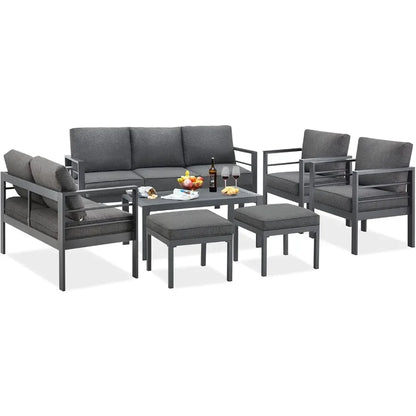 7-piece  patio aluminum furniture