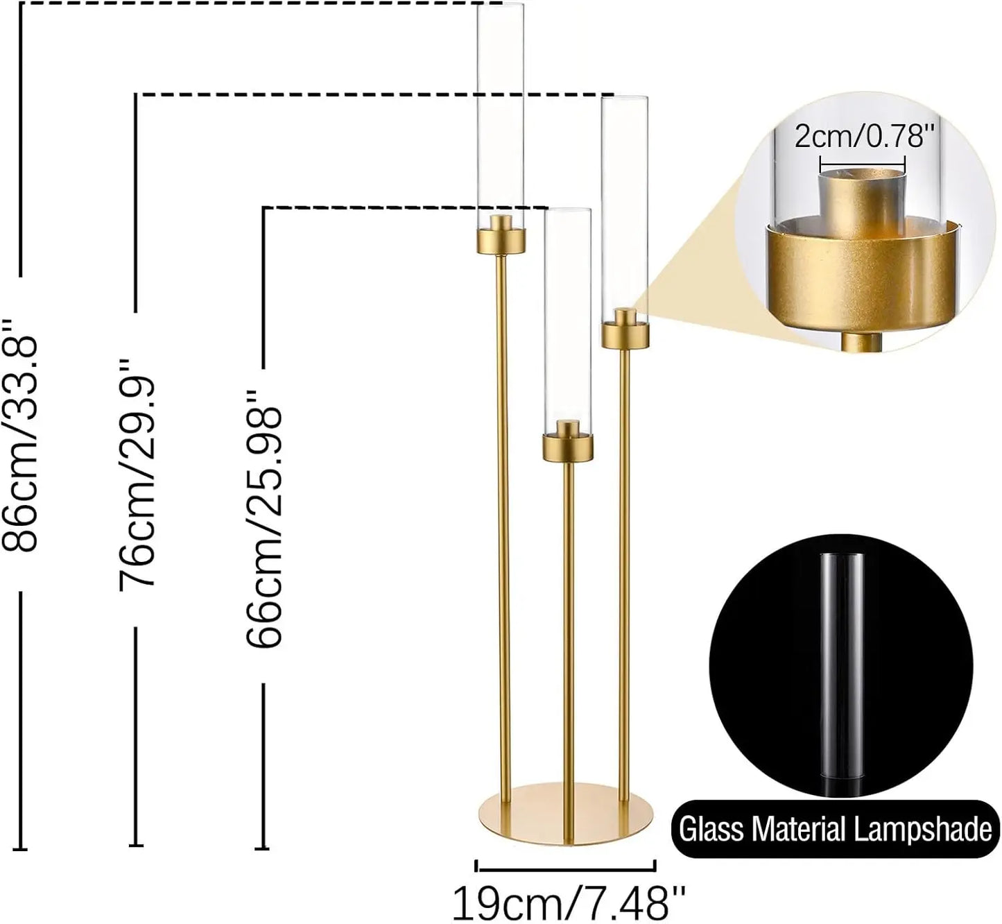 2/4/6/8/10pcs Gold Candelabra