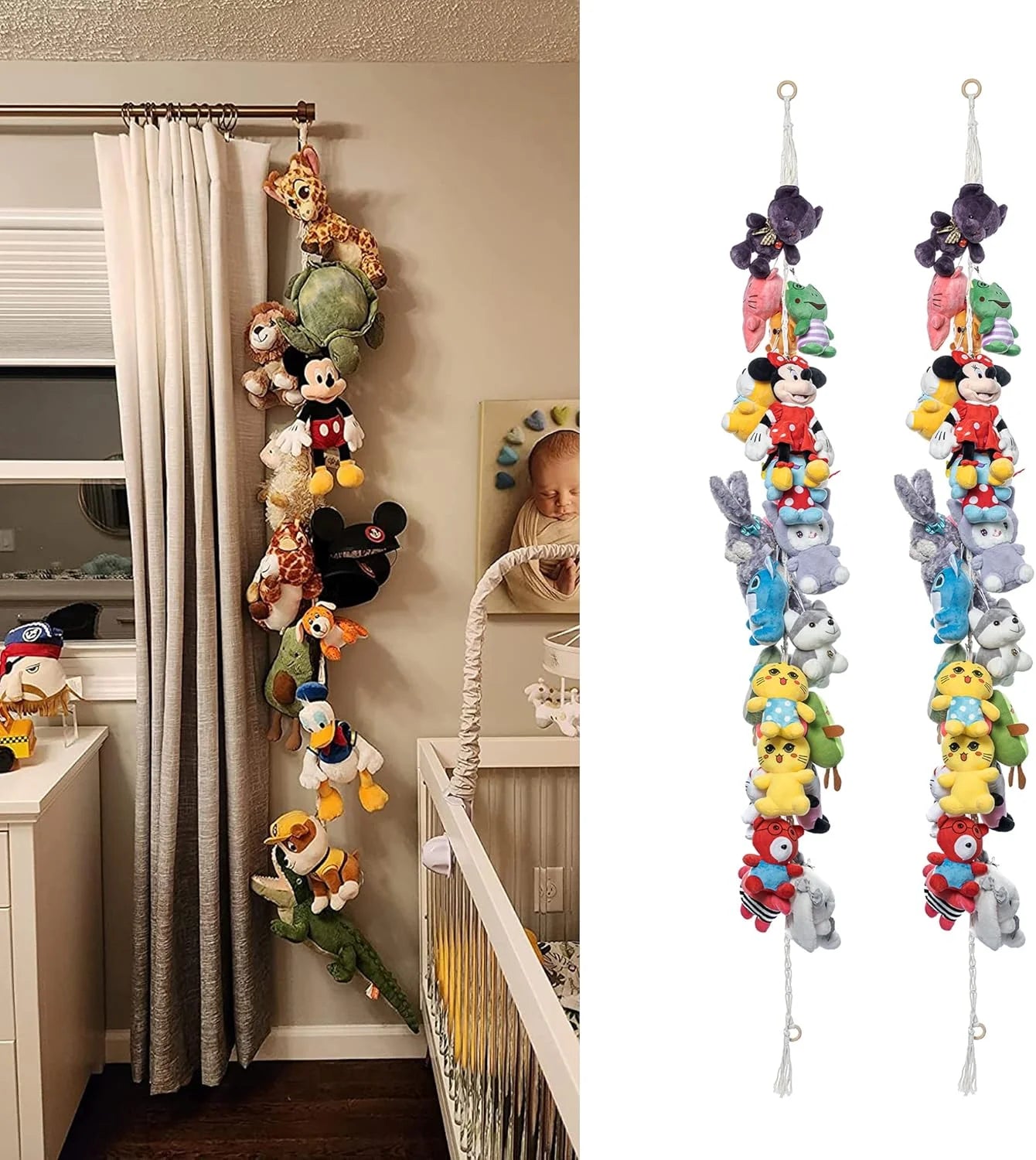 Cotton plush animal storage rope
