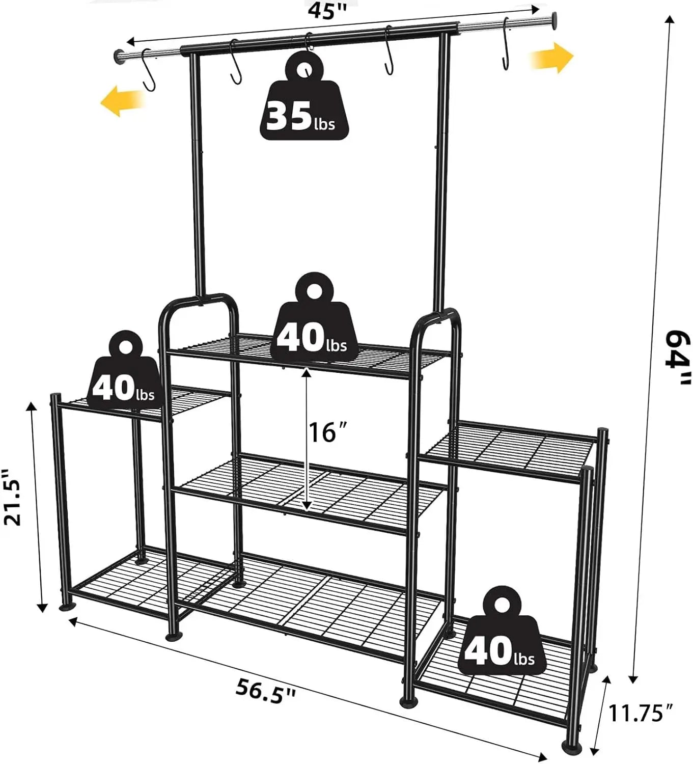 3-Tier Metal Plant Stand