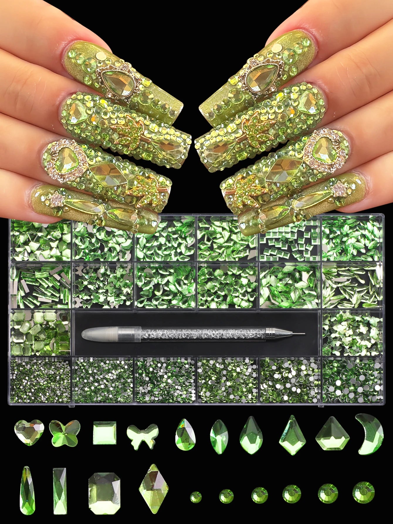 21 grid nail art jewelry