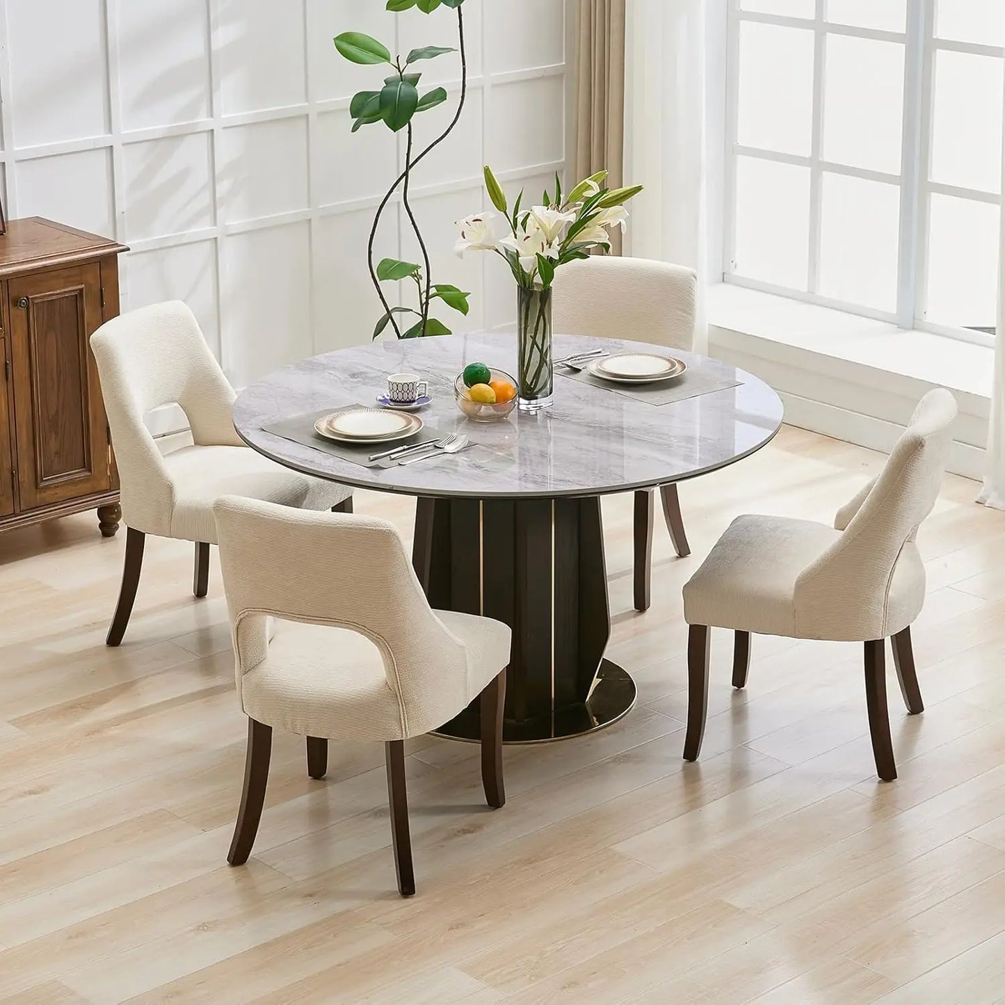 Wooden Dining Chairs Set of 2