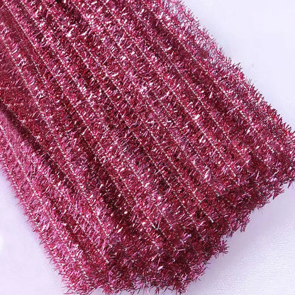 10/50/100 Glitter Chenille Stem Pipe Cleaner