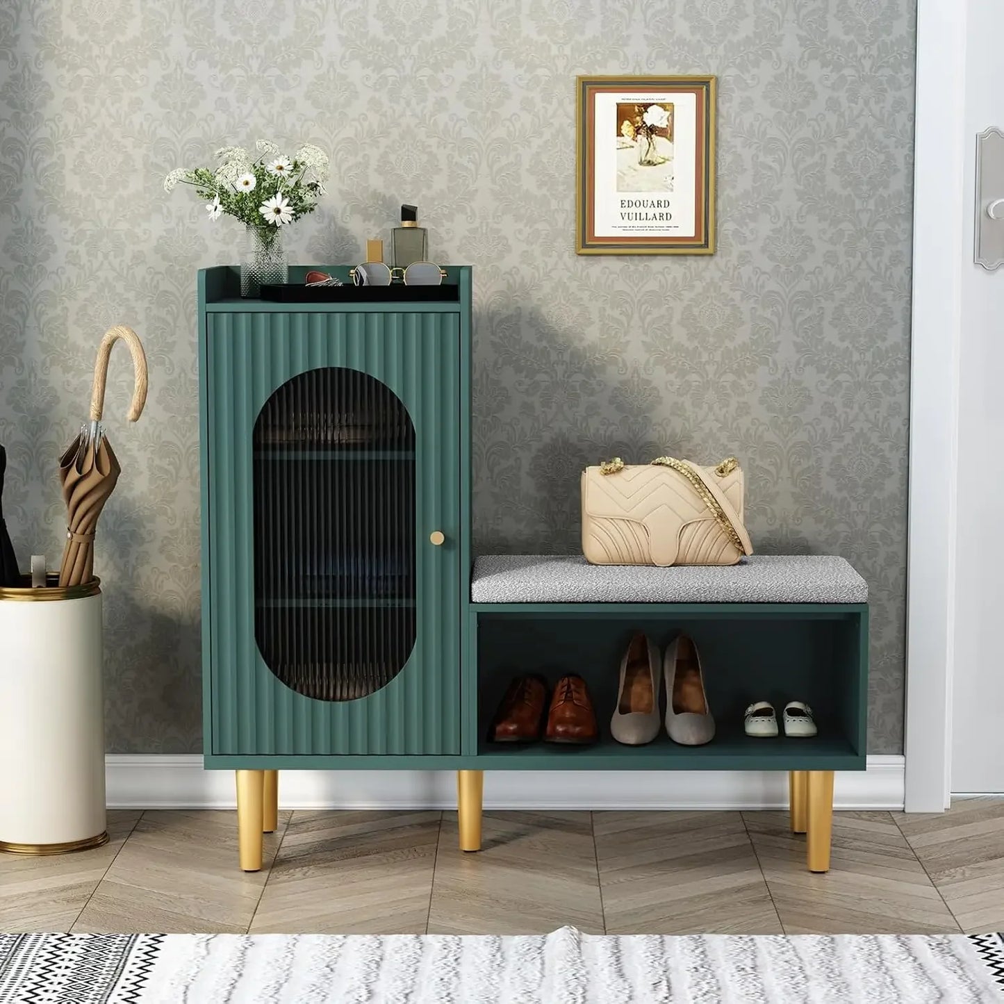 "2-Piece L-Shaped Storage Bench