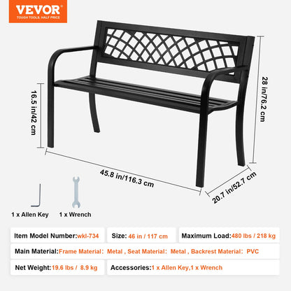Outdoor Bench Wooden or Metal
