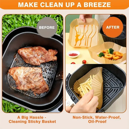 Non-stick Air Fryer Paper Liner-for Baking Microwave-Air Fryer Accessories Aerogrill Parchment for Home and Kitchen Baking Tools