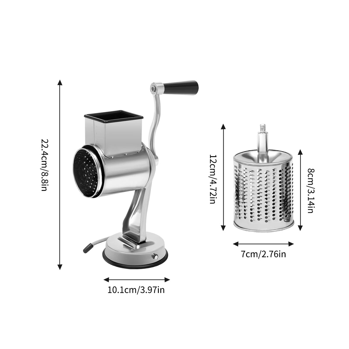 Rotary Grater W/5 Blades