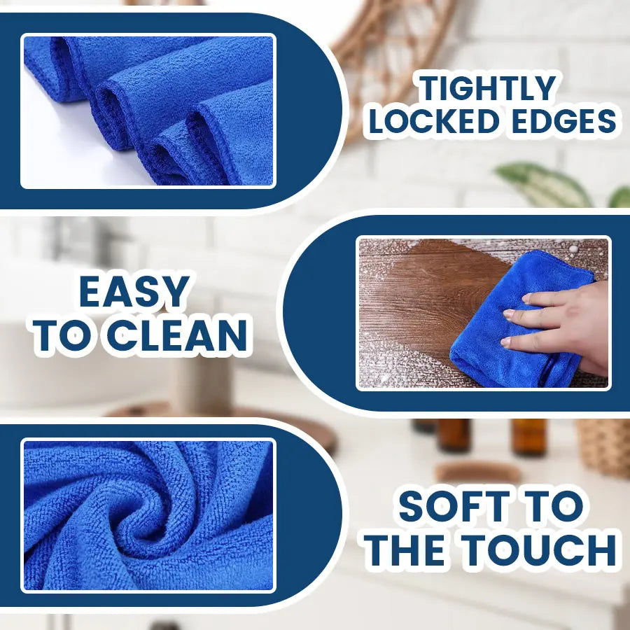 10 Pcs Microfiber Cleaning Cloths