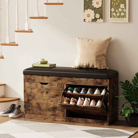 Shoe Storage Bench with Lift Top