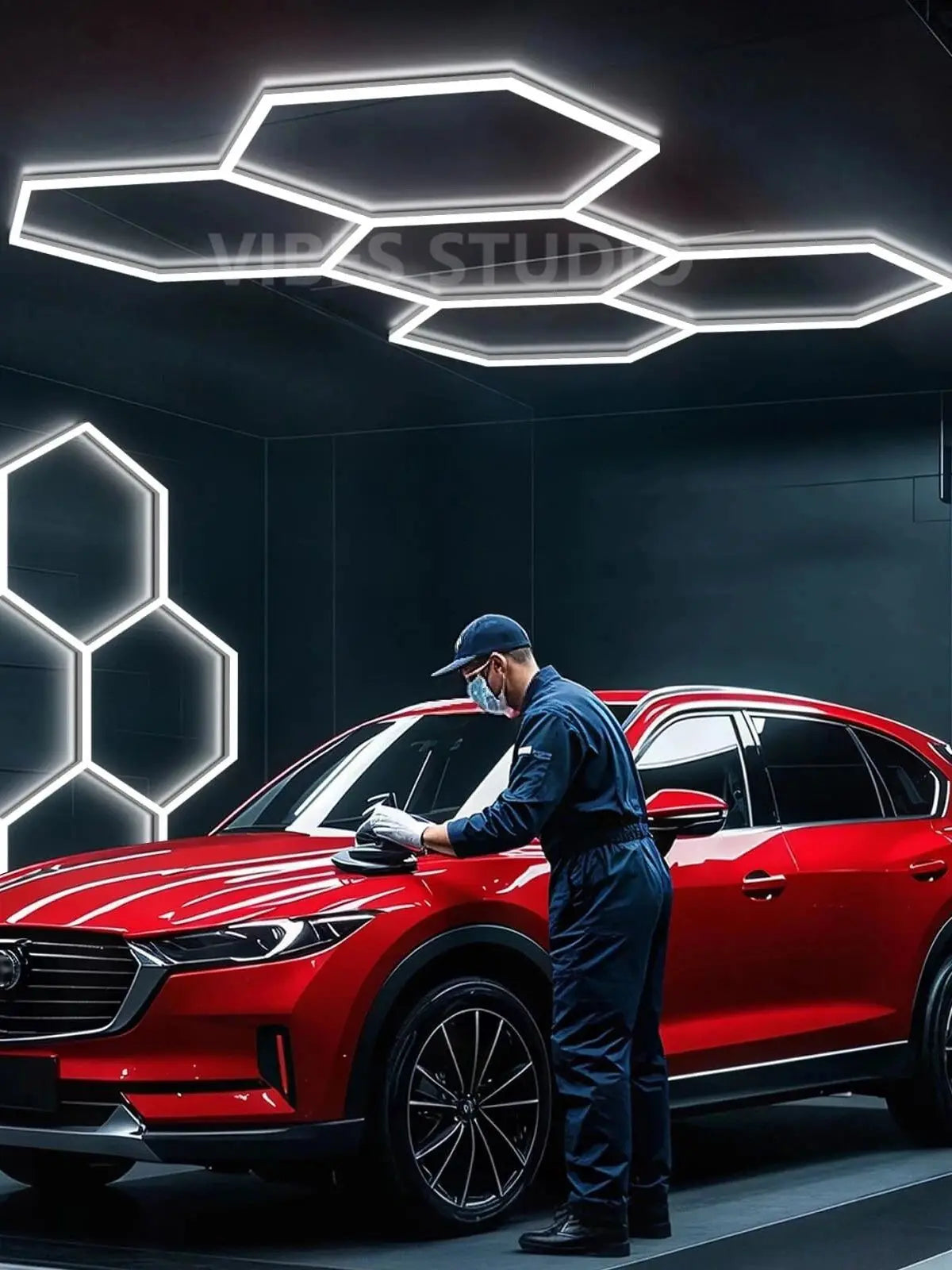 6500K Cool White Hexagon LED Lighting