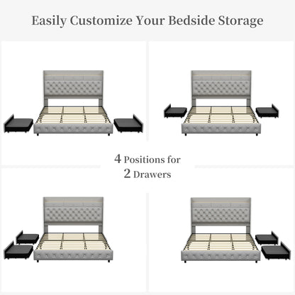 Queen Upholstered Bed Frame