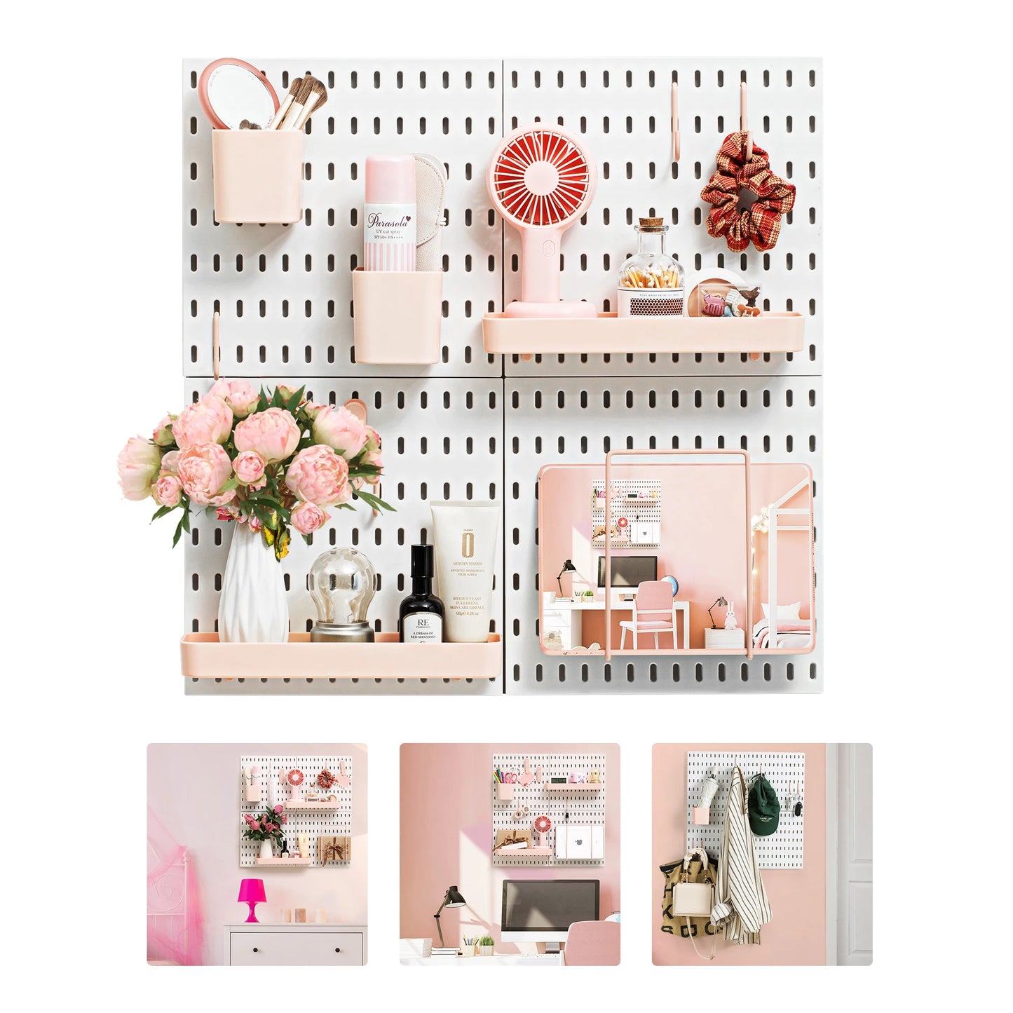 Deli Pink 4pcs Pegboard