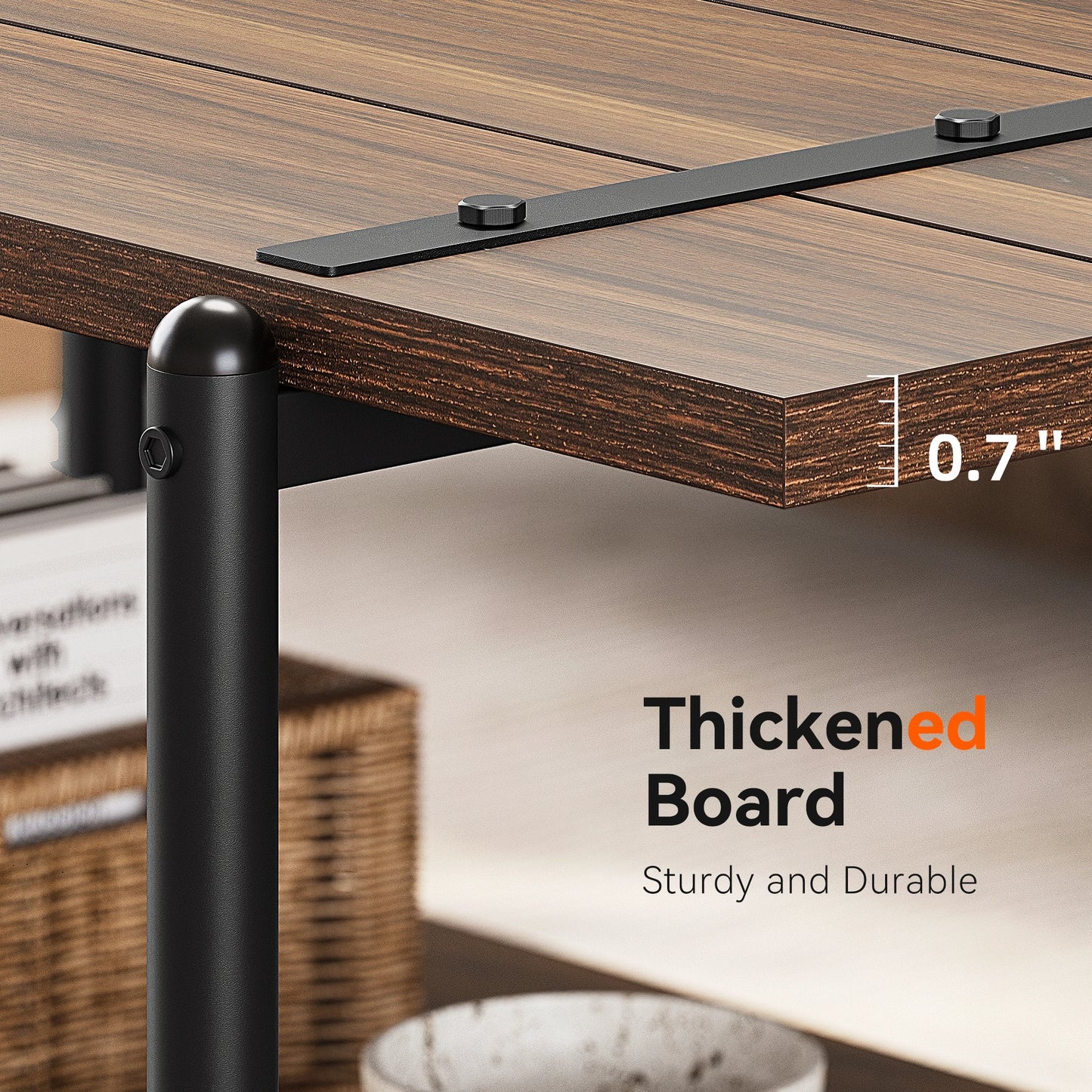 2-Tier Wood Coffee Table