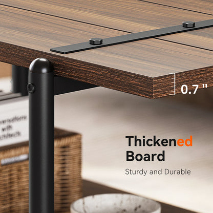 2-Tier Wood Coffee Table