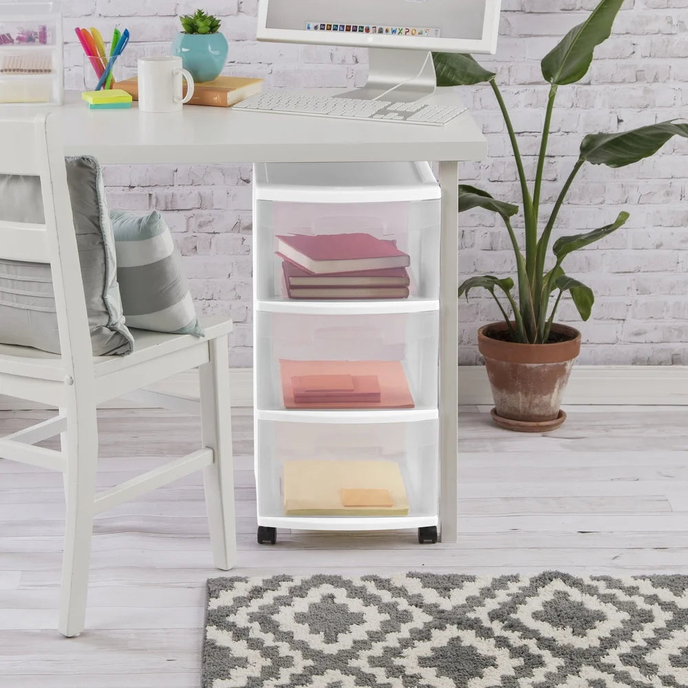 3 Drawer Plastic Storage