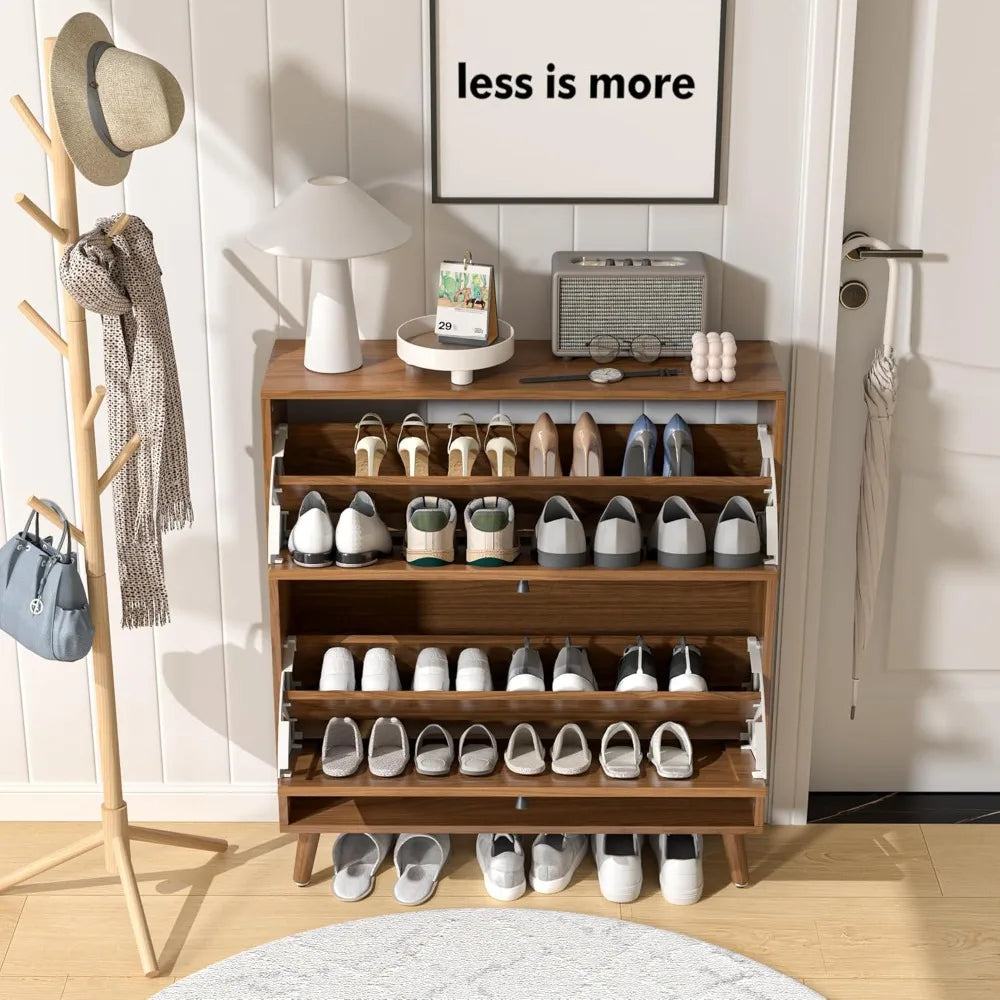 Narrow Wooden Entryway Storage