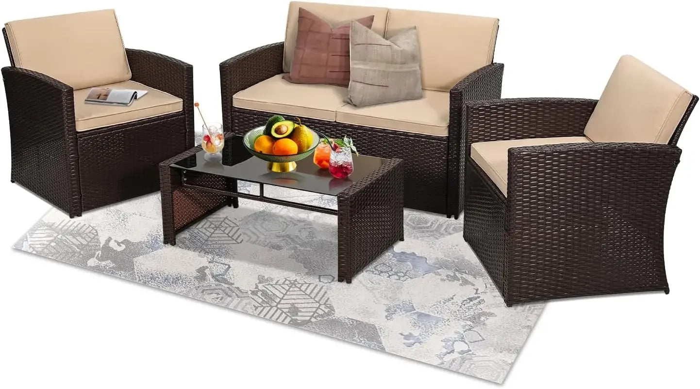 4 Piece Patio Conversation Set